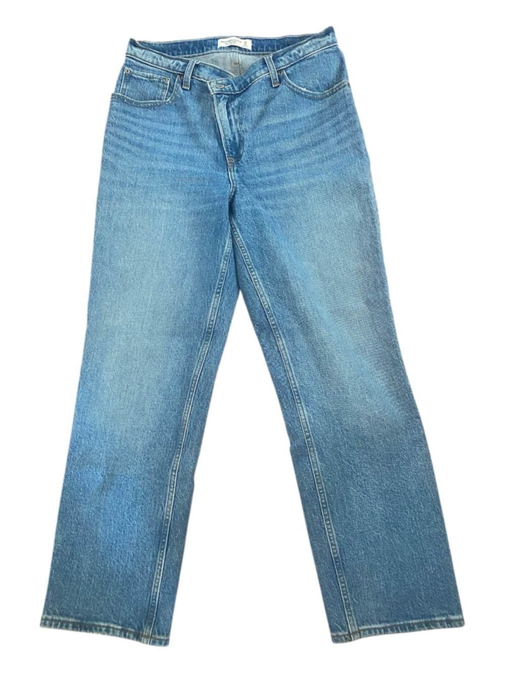 Abercrombie & Fitch 90s Straight Jeans 29 Short Ultra High Rise Light Wash